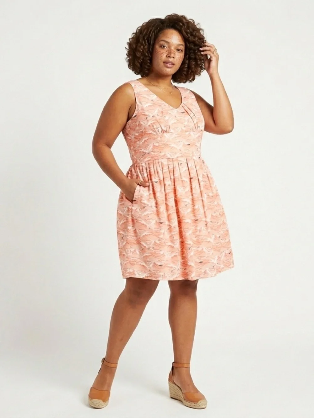 Tula Pink Sea Debris Hissy Fit XXL Cotton Fit Flare Dress